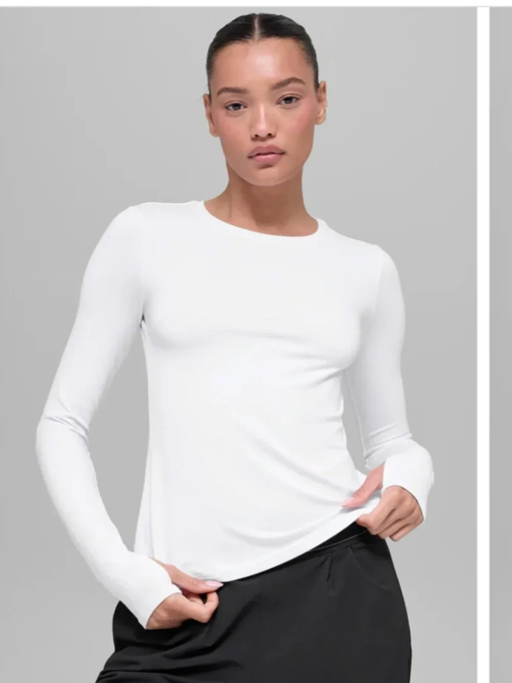 ALO Yoga -Alosoft Finesse Long Sleeve - White-- XS